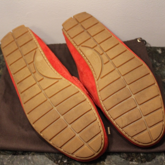 Gucci Red Suede Loafers - Picture 3 of 7
